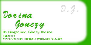 dorina gonczy business card
