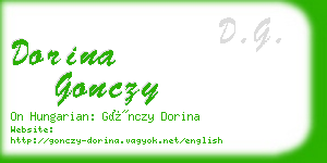 dorina gonczy business card